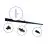 Bright Choice Rail Set Rail Monophasé 2 Mètre Noir | incl. Embout, Connecteur d’Alimentation et I-Connecteur