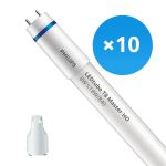 Voordeelpak 10x Philips LED Buis T8 MASTER (EM/Mains) High Output 8W 1050lm - 840 Koel Wit | 60cm - Vervangt 18W