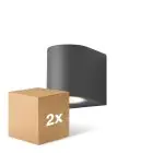 Voordeelpak 2x D'Lite Wandlamp Vossem Zwart | IP54 - Geschikt Voor 1x GU10